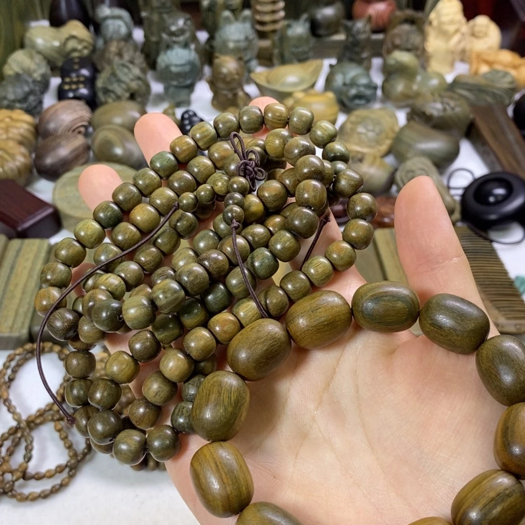 青***绳木绿檀木料工艺品