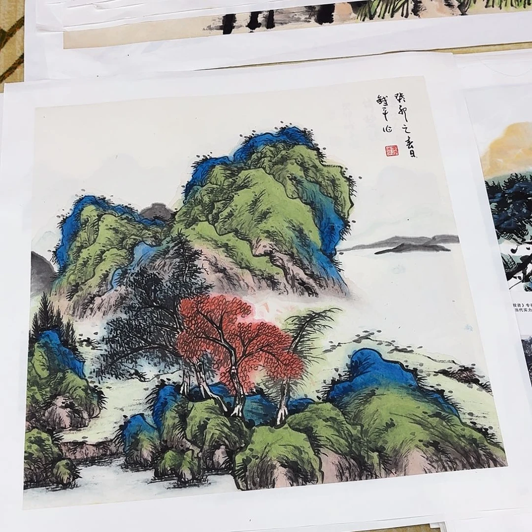 国画四尺斗方手绘原稿