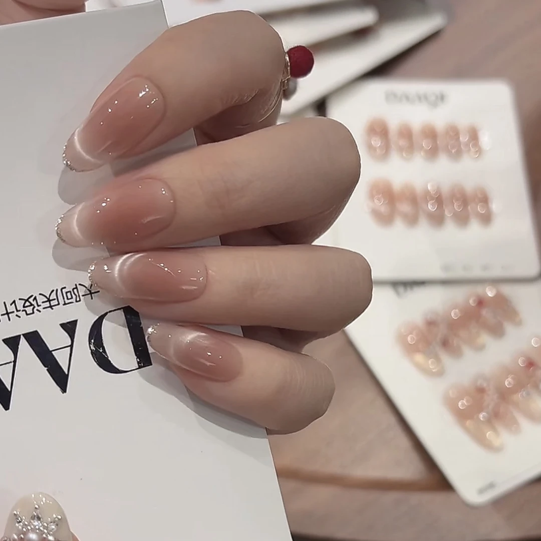 【彩玉】纯手工可拆卸穿戴甲10片高级气质显白美甲