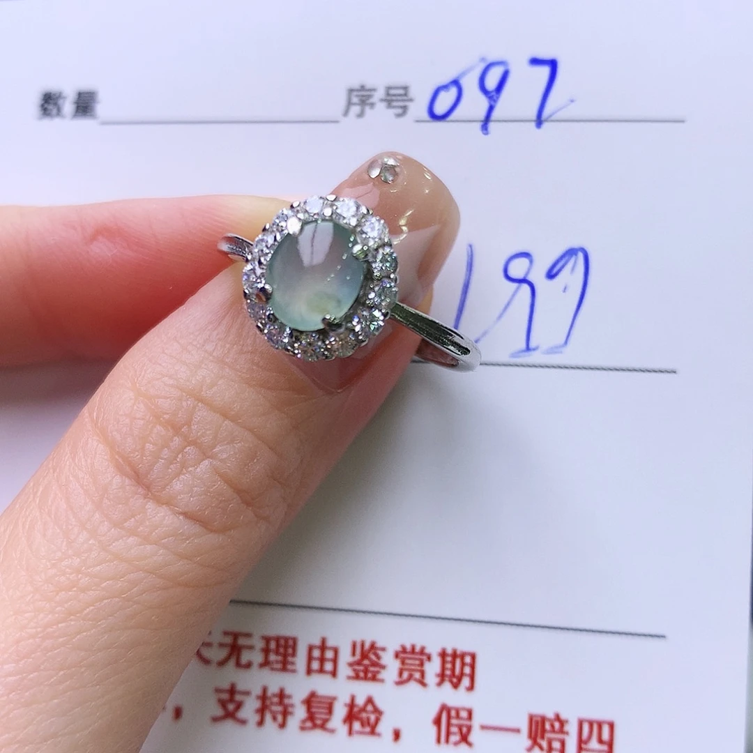 银S925镶嵌戒指翡翠97