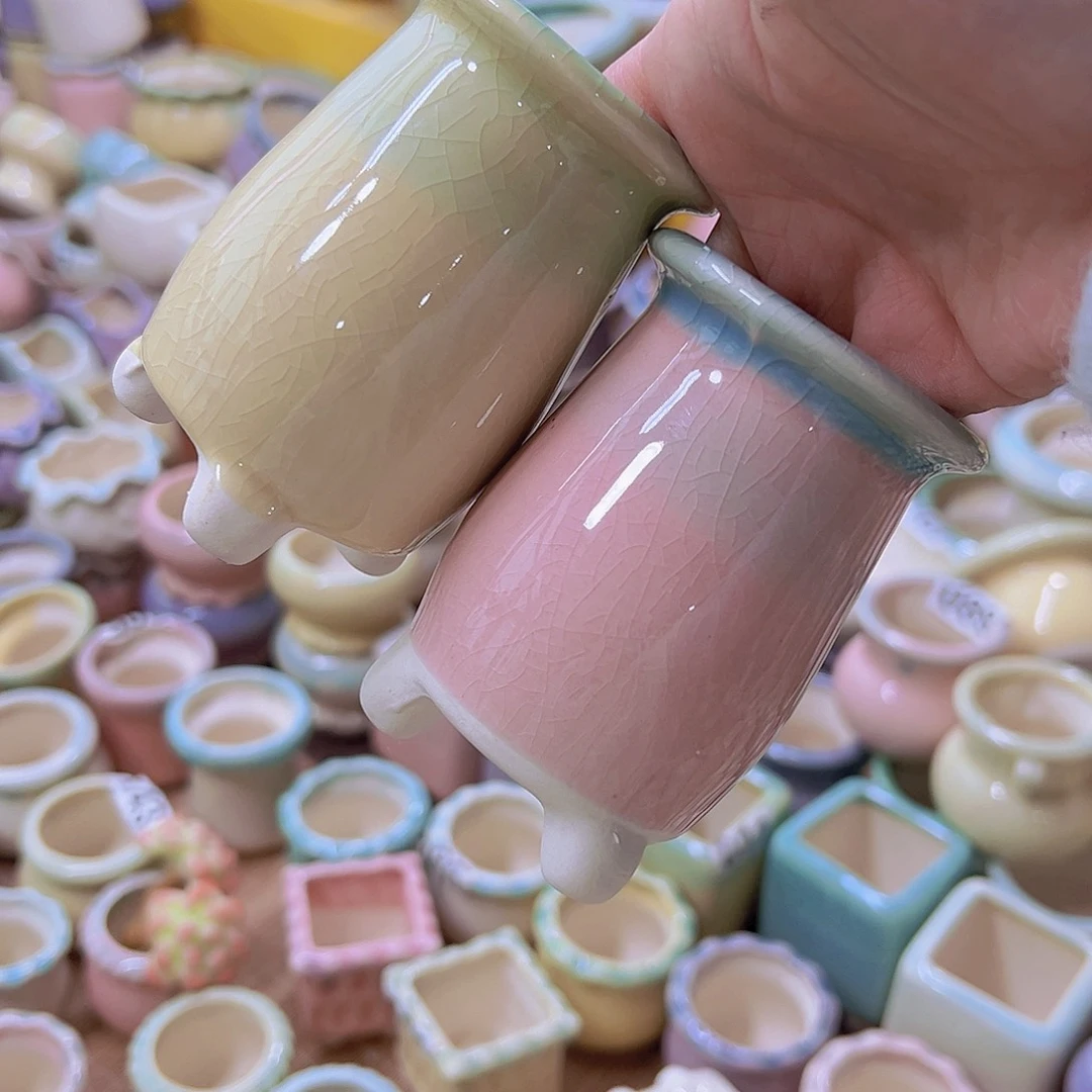 红陶陶瓷花盆当场满12包邮