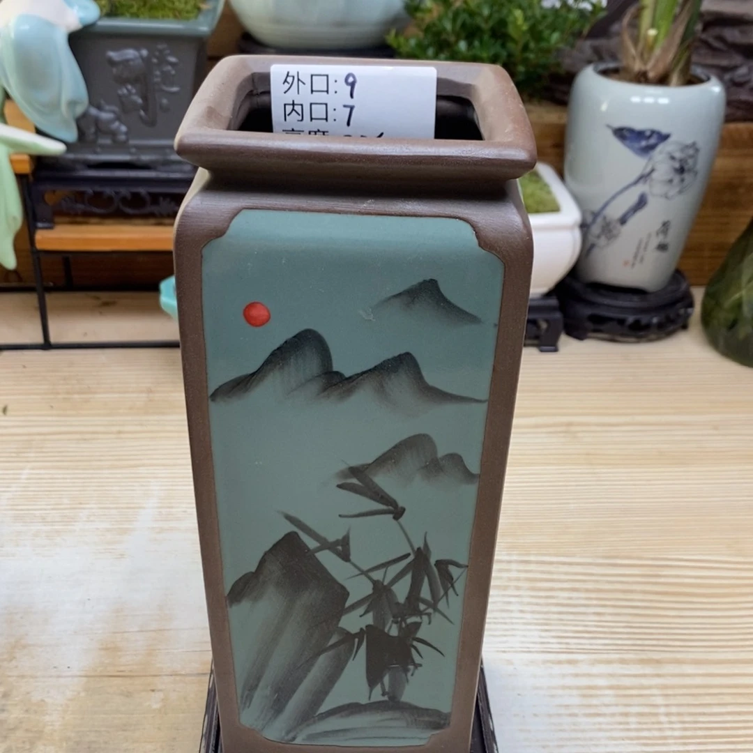 紫砂陶瓷艺术花盆陶瓷