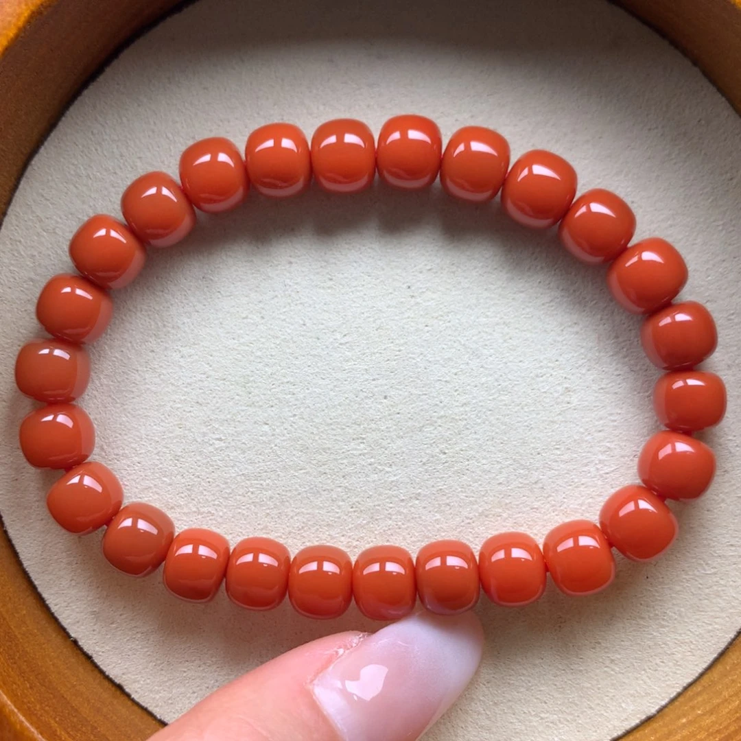 南红玛瑙未镶嵌保山天然原矿南红8mm+手串