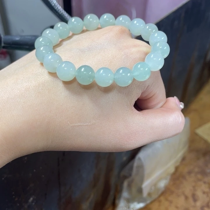 翡翠未镶嵌手链边角料天然缅甸翡翠珠子