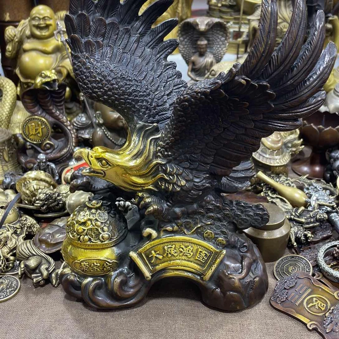 武*天黄铜材质精品摆件