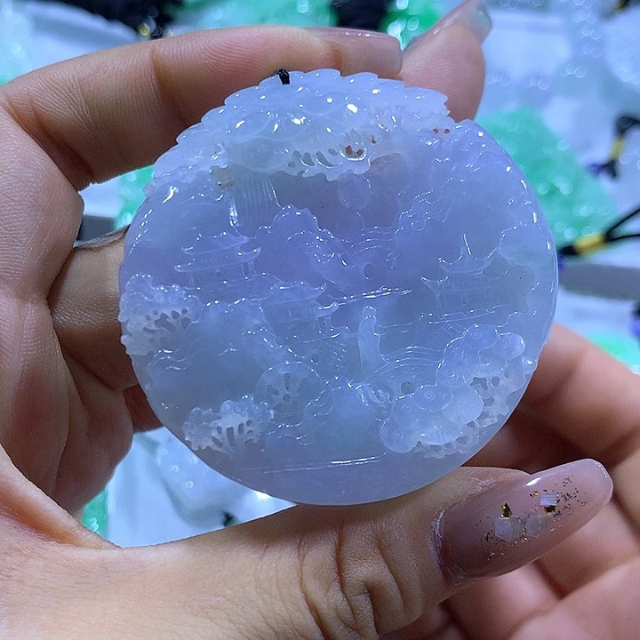 翡翠未镶嵌颈饰天然翡翠A货吊坠