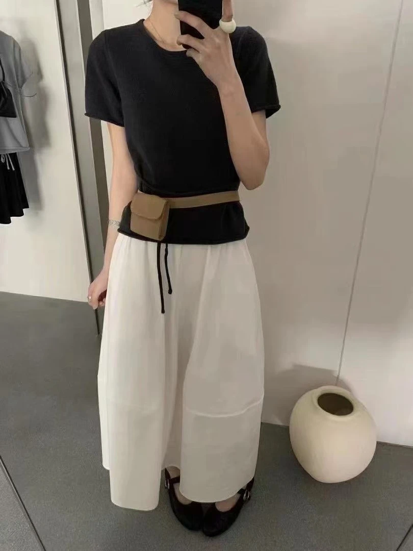 韩系花苞半身裙慵懒风伞裙2818（带口袋）裙长80左右