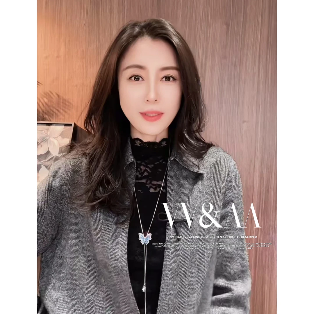 VV&AA 秋冬敞口V领宽松高级感羊毛针织衫长袖内搭 ML50189VA