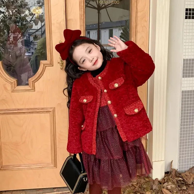 儿童外套冬装新款女宝宝小香风夹棉加厚上衣WE1065