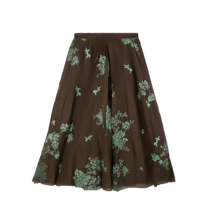 25n【章H订单】复古中国风民族风提花绣花半身裙（YZ24SQ908）