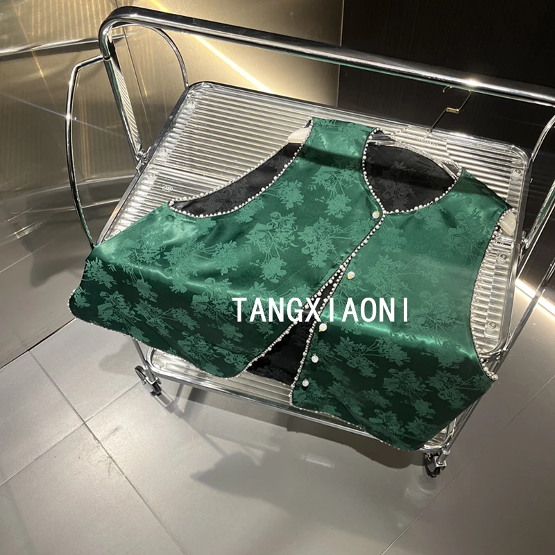 2店 渠道货 双穿 重工重磅【小绿藤】钉珠马甲