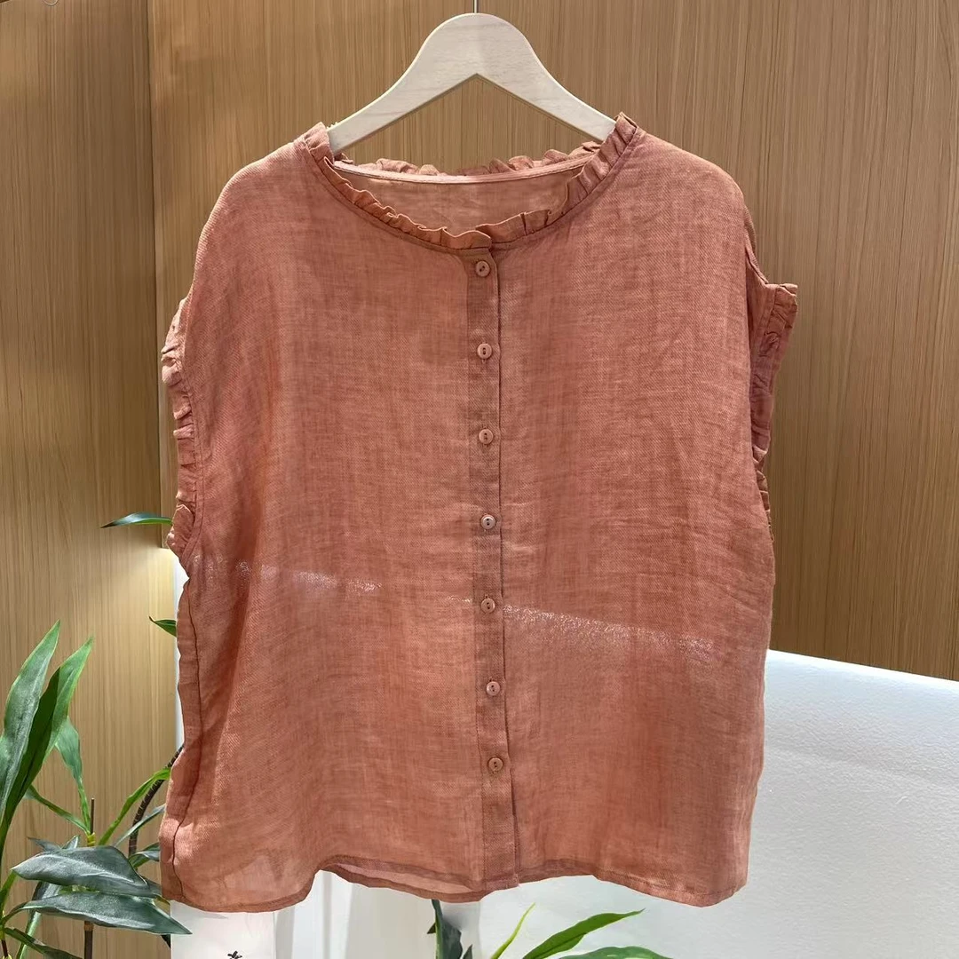 11441新款夏季优雅减龄宽松文艺复古衬衫QZ