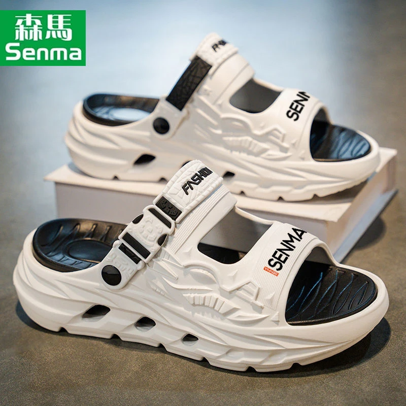 SENMA/森马凉拖鞋男款外穿防滑运动厚底休闲户外开车青少年沙滩鞋