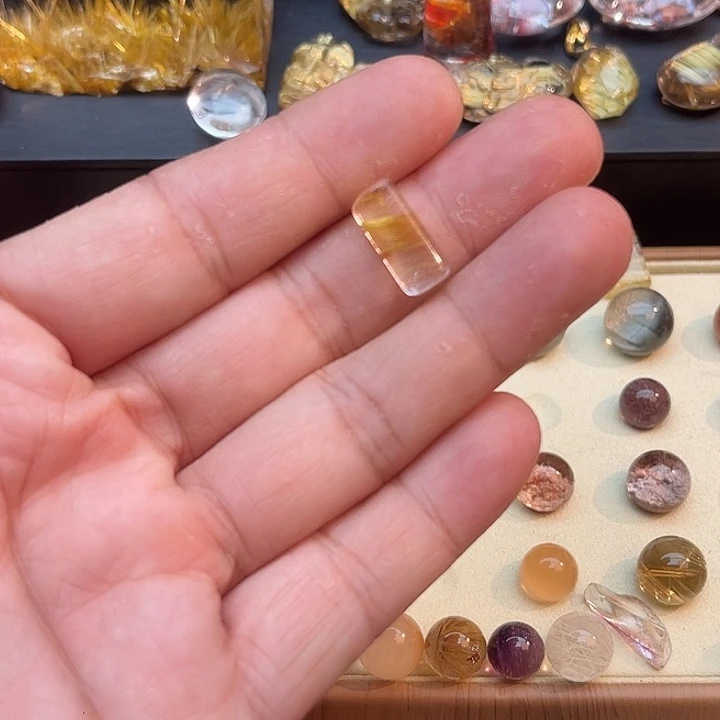 未镶嵌水晶珠宝半成品17.8金丝吊坠