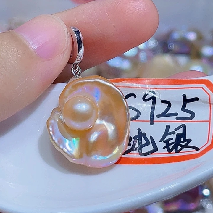 淡水珍珠银S925镶嵌颈饰