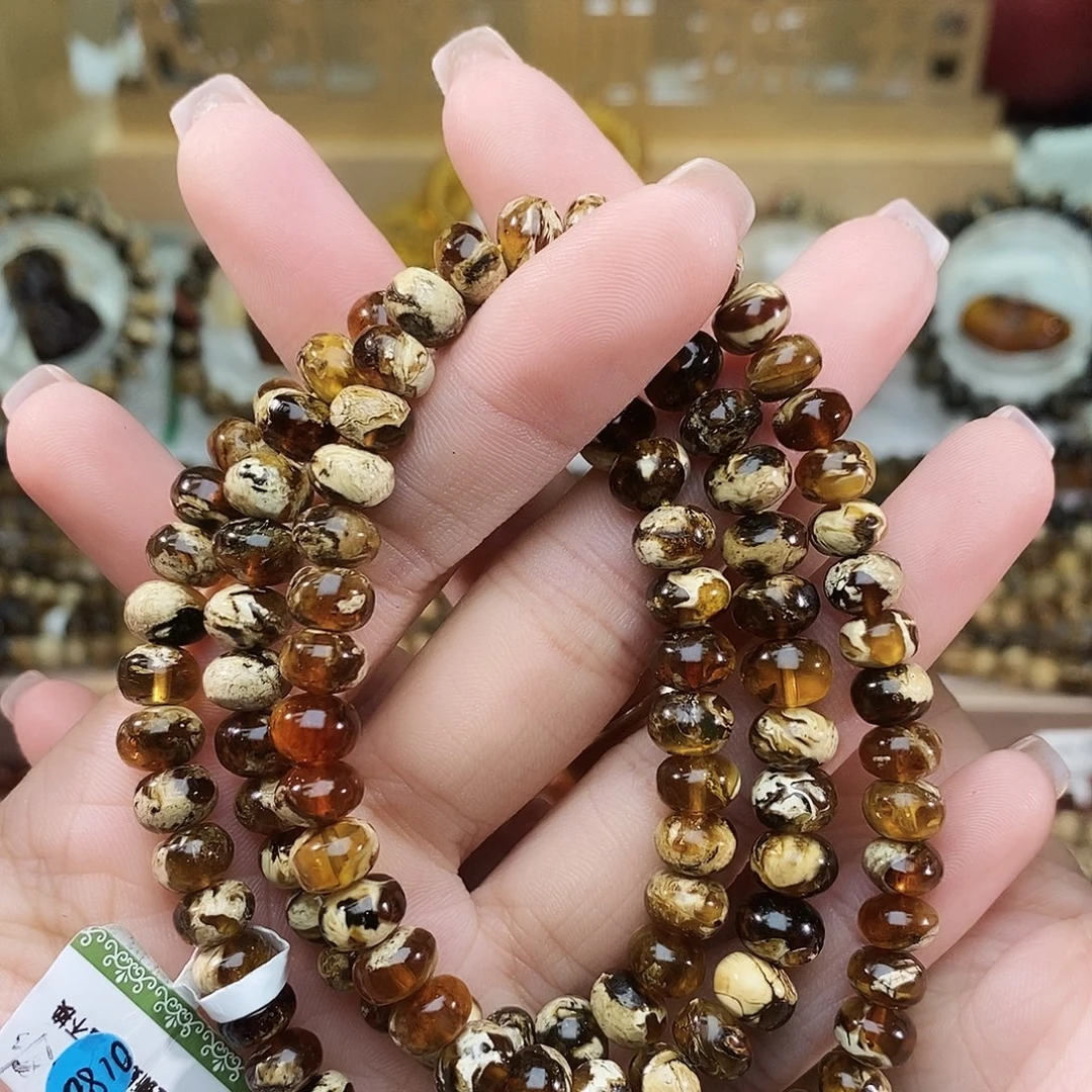 琥珀未镶嵌手链7➕