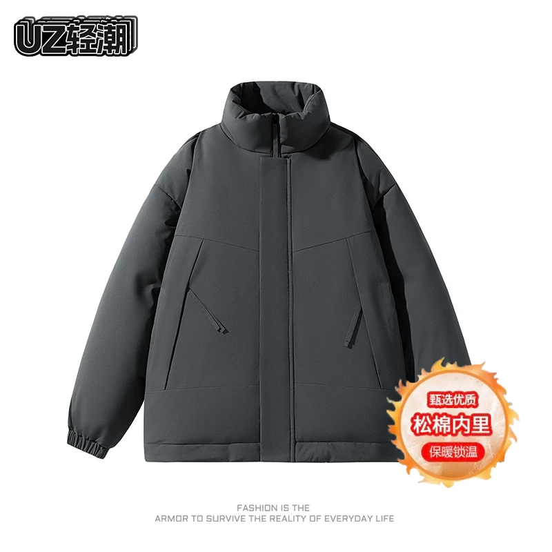 UZ  24AW新款潮流休闲男女情侣款标加厚棉衣棉服