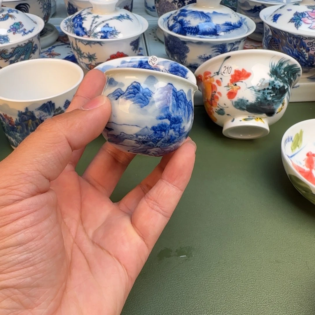 纯手工纯手绘茶具石头221