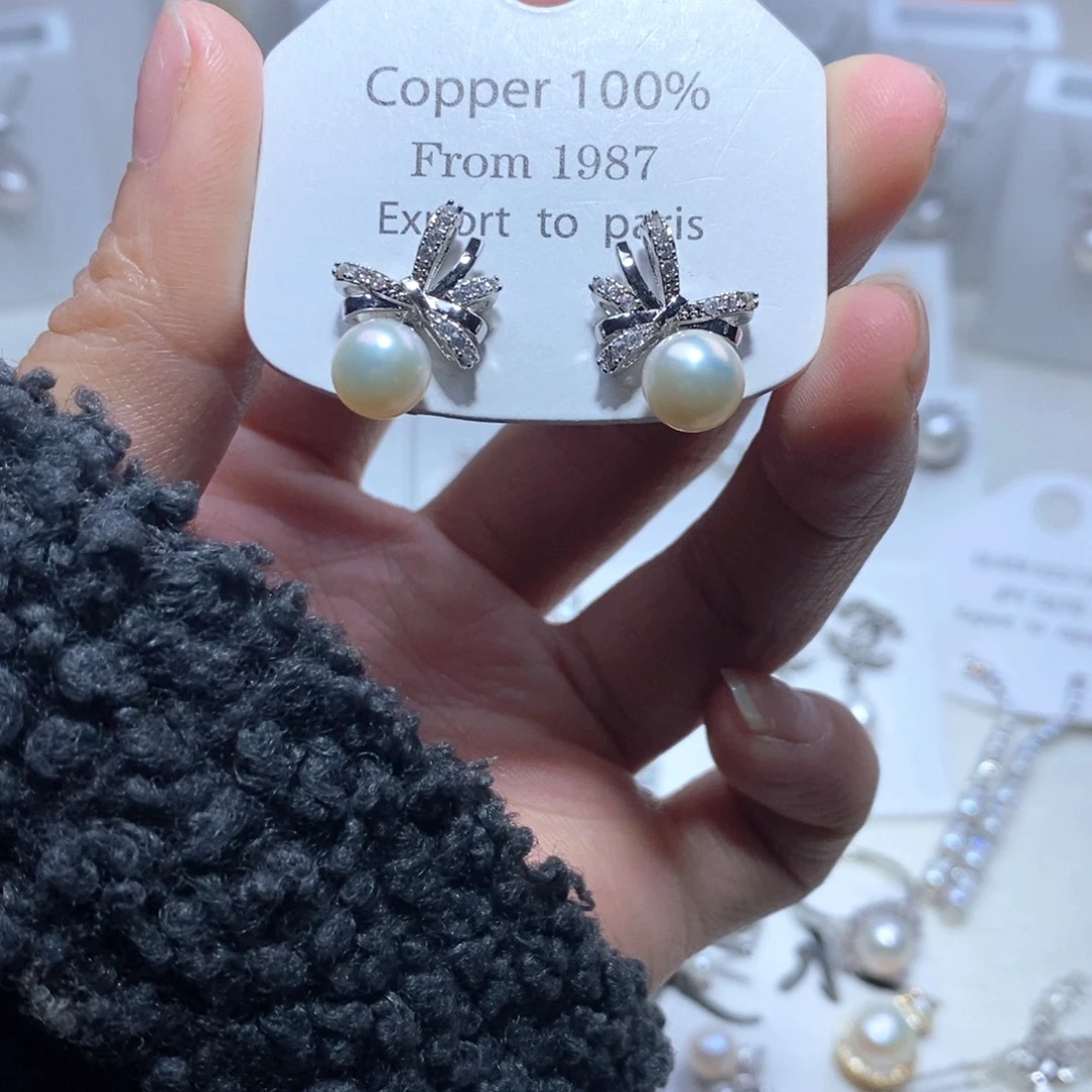 未镶嵌淡水珍珠耳饰