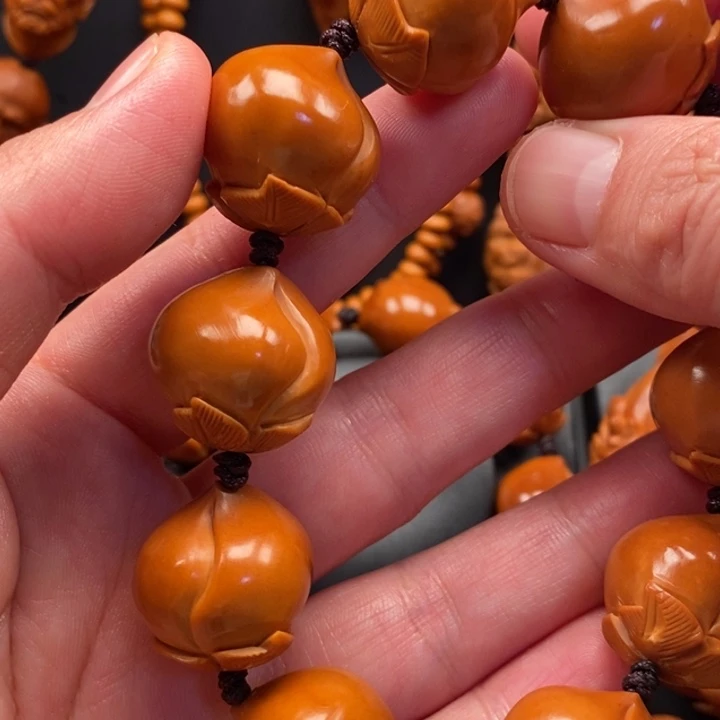 他***石橄榄核手串22桃子
