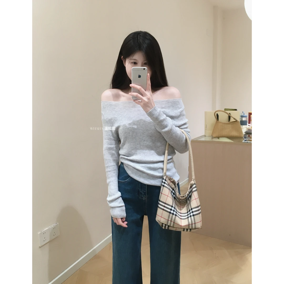 温哈哈【销量王】多种穿法显瘦百搭修身轻薄打底斜肩一字肩日常穿