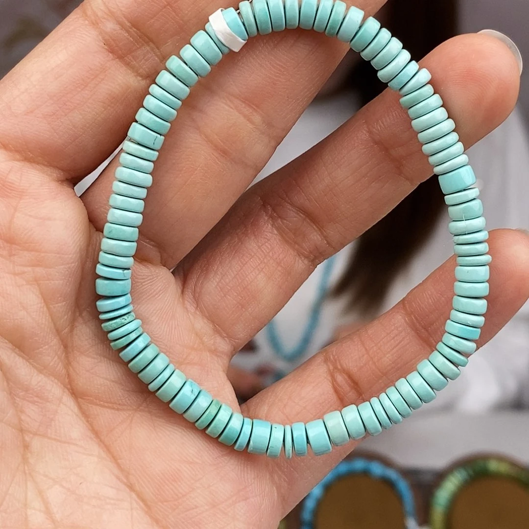 绿松石银S925镶嵌原矿