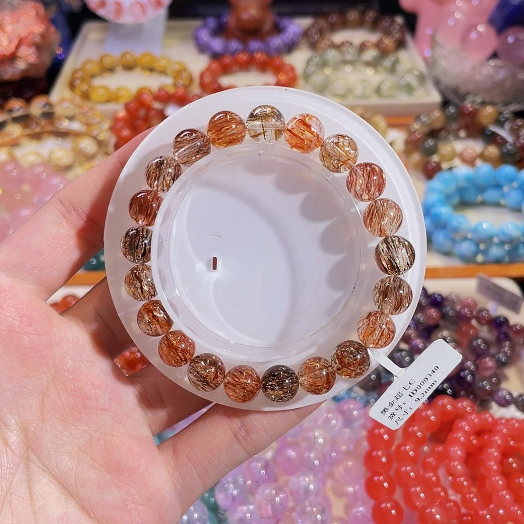 水晶手链未镶嵌黑金超七