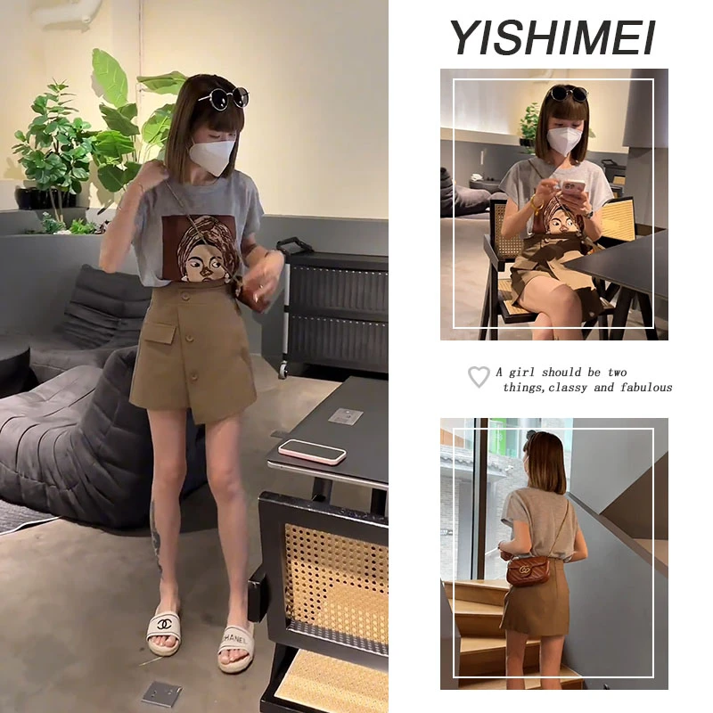 夏季温柔系穿搭一整套女2025新款韩版气质简约百搭上衣短裙两件套