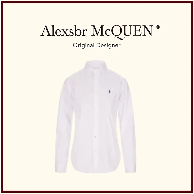 YDD•「优质」新款纯棉刺绣小马衬衫秋季新款打底白色衬衫女齐色