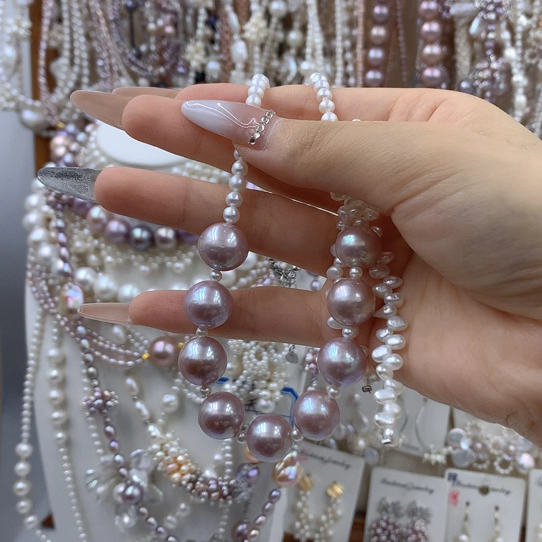 是****淡水珍珠项链耳饰银S925镶嵌