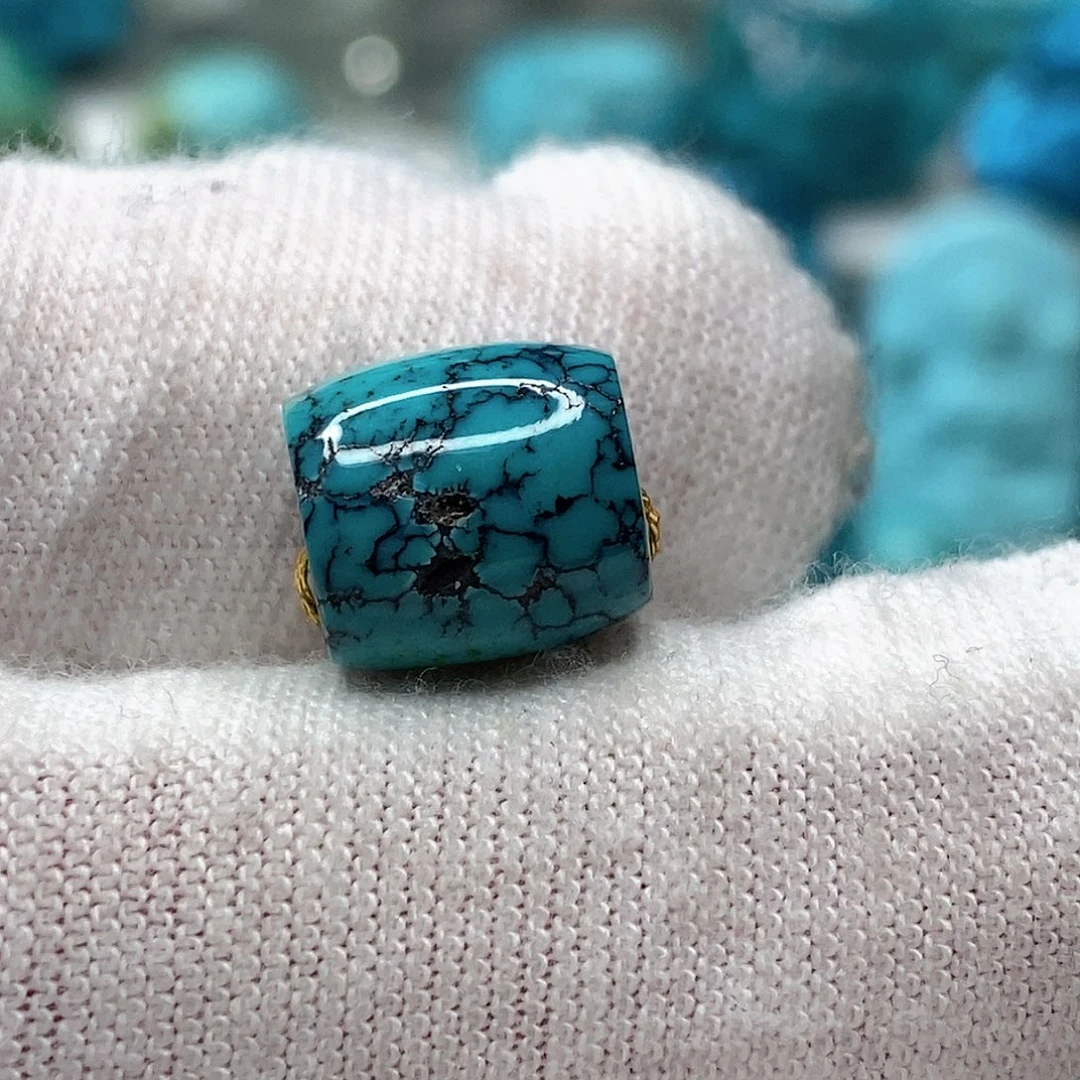 绿松石未镶嵌天然原矿 地大质检9.2mm