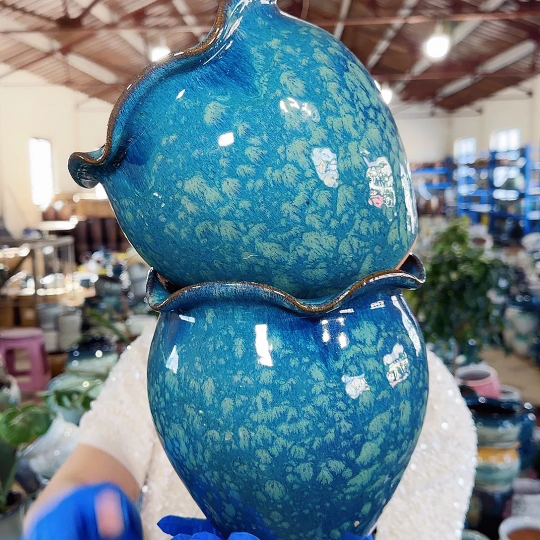 紫砂花盆高19口18