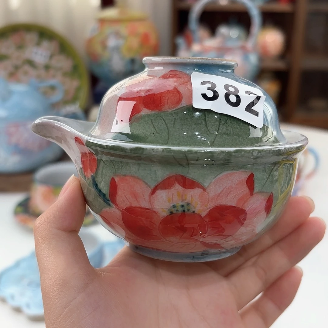 景德镇手绘高温釉下彩陶瓷茶具