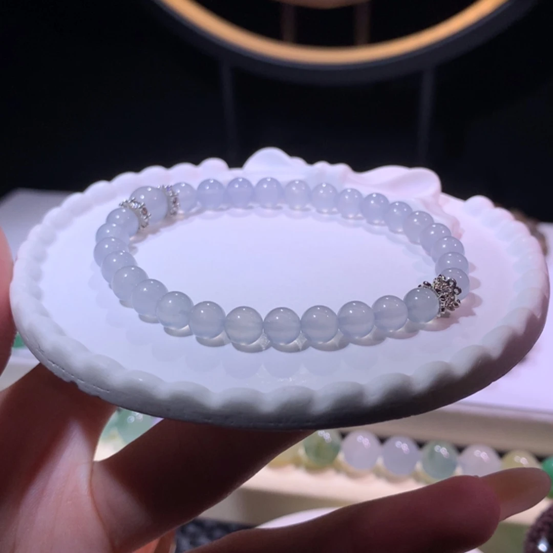 【闪购商品】翡翠散珠，蓝紫手串