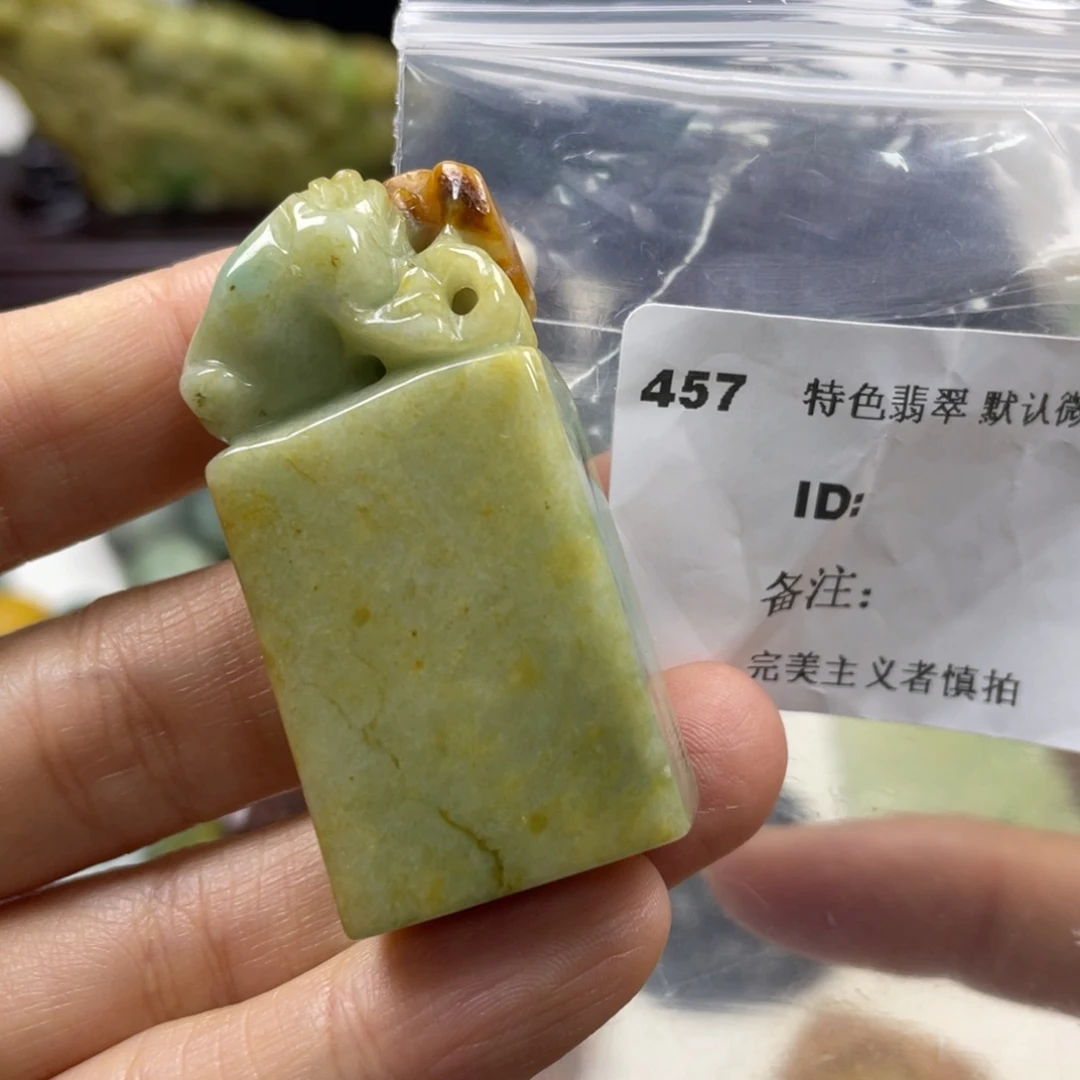翡翠未镶嵌颈饰牌子