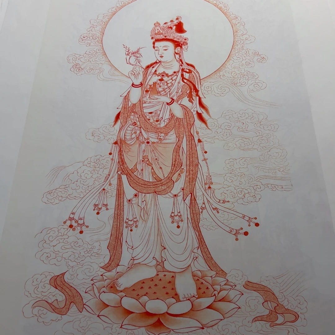 茗****书法福利作品朱砂观音
