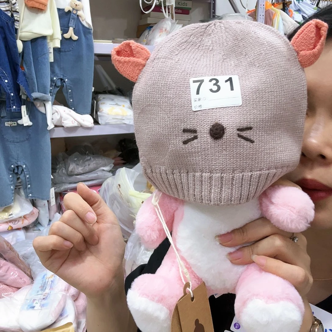 731小熊粉尔漂亮帽子帽