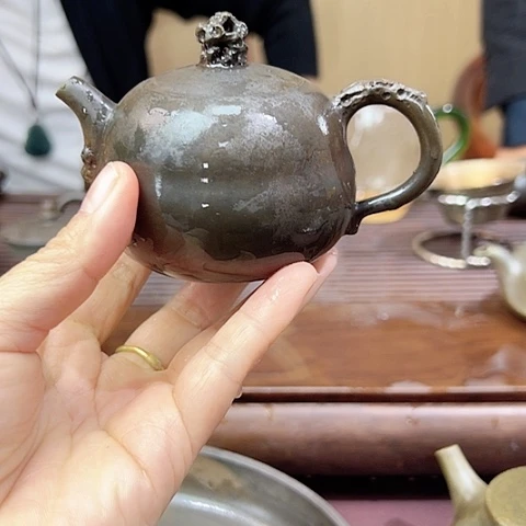 戬谷龙窑坭兴陶柴烧茶壶