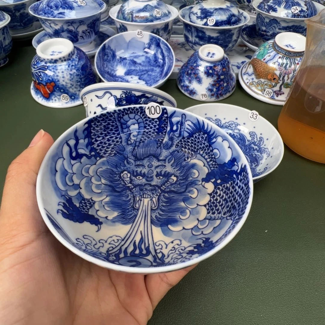 景德镇纯手工纯手绘茶具木木100