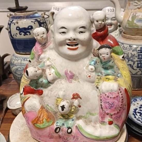 瓷片粉彩陶瓷摆件青花陶瓷摆件粉彩陶瓷