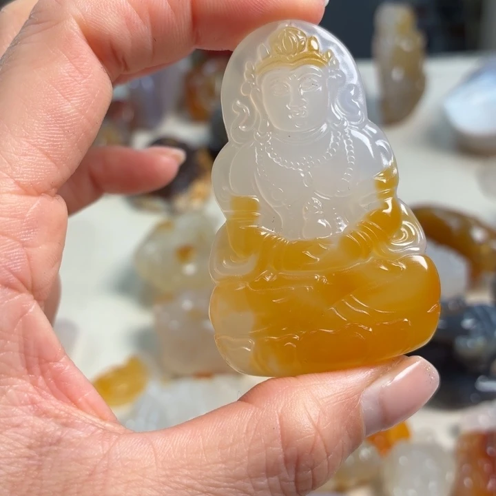 玛瑙/玉髓未镶嵌吊坠(不含链)
