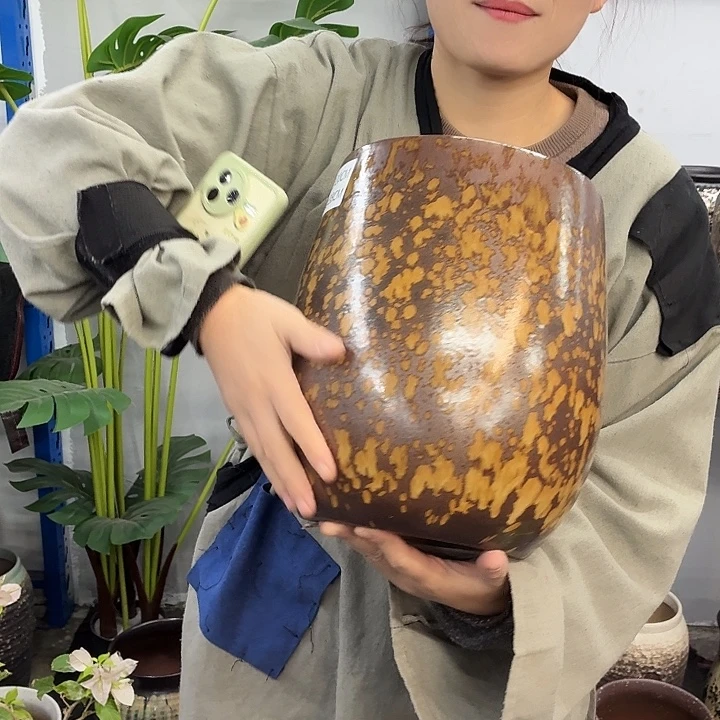 20×28 -粗陶花盆有孔-买买买