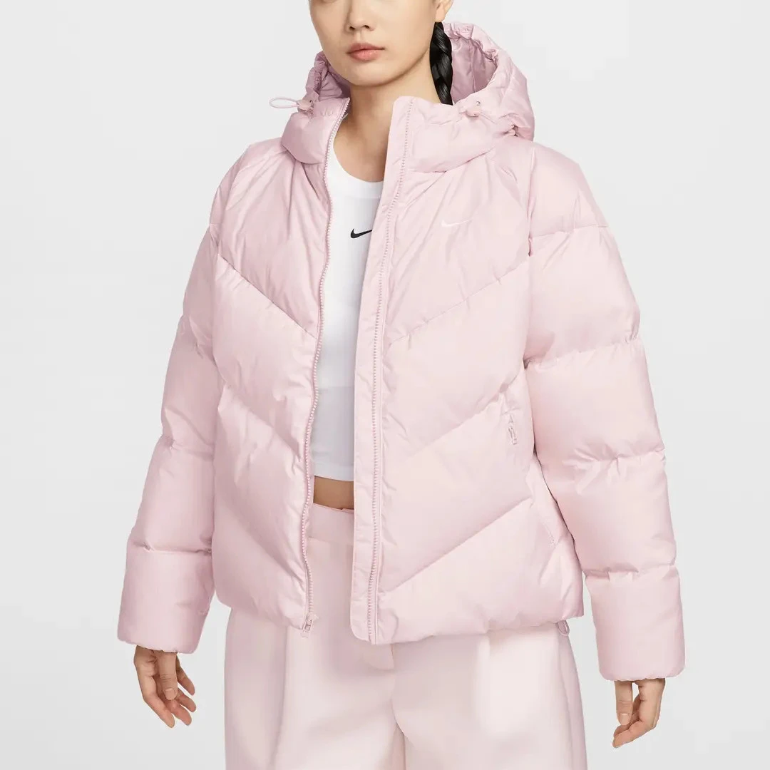 耐克NIKE冬季女款时尚休闲鸭绒连帽保暖短款外套 HV5236667