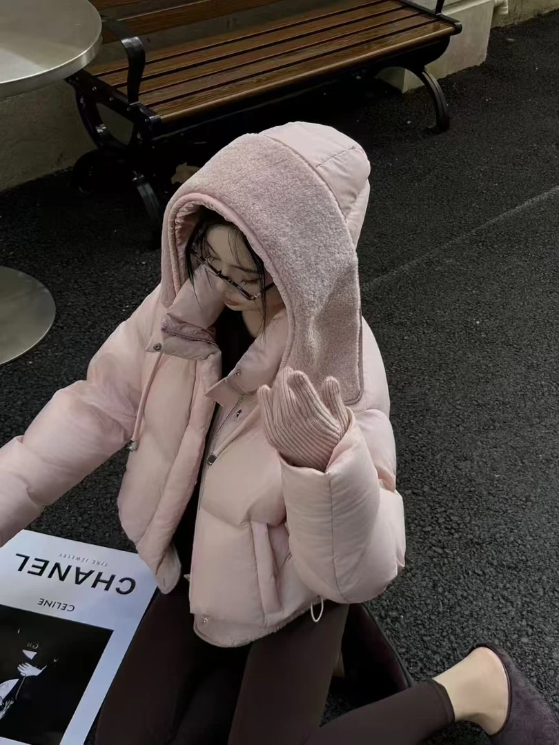 1218-03女士潮流休闲女装修身百搭连帽羽绒服  JMS  072  SH