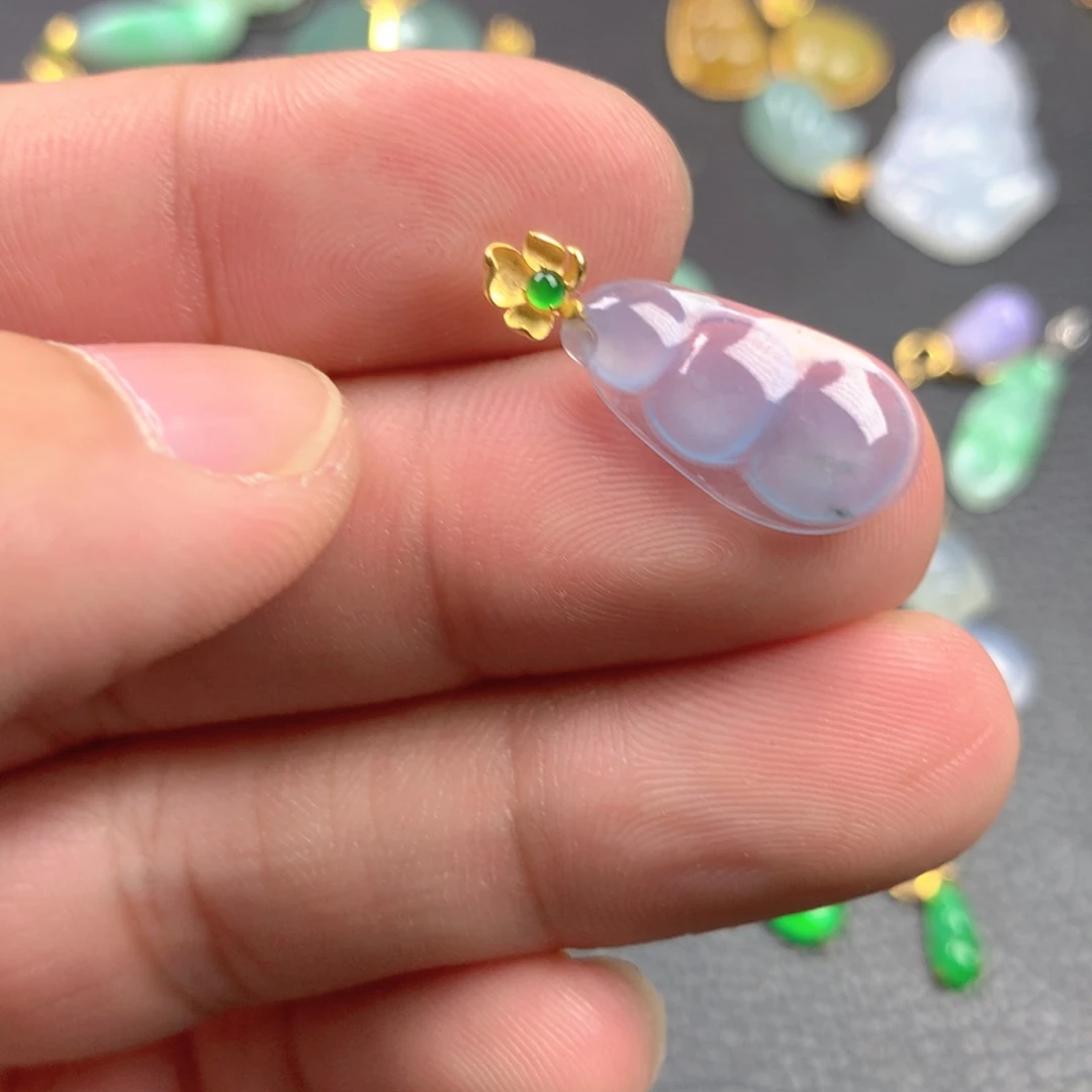 【闪购商品】颈饰18K金镶嵌翡翠翡翠