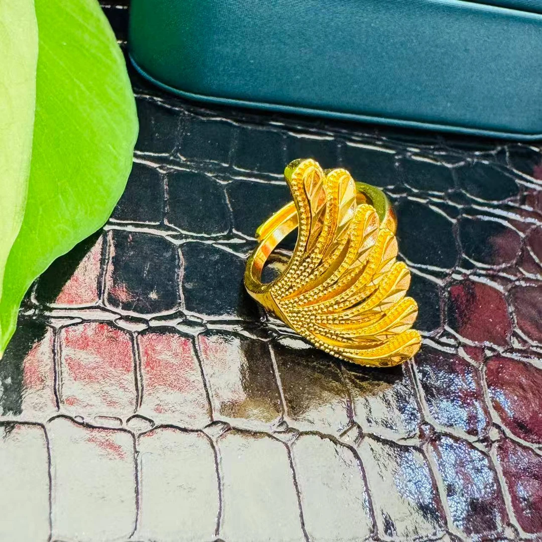 【陈总补贴】 镀K999 古法工艺孔雀开屏开口戒指【SPCJ19】