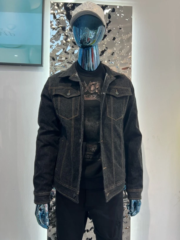 男士潮牌修身牛仔外套