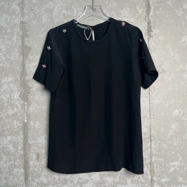 未使用 WE11 DONE 44*1/DG/黑色纽扣透气上衣T恤/17748/JP