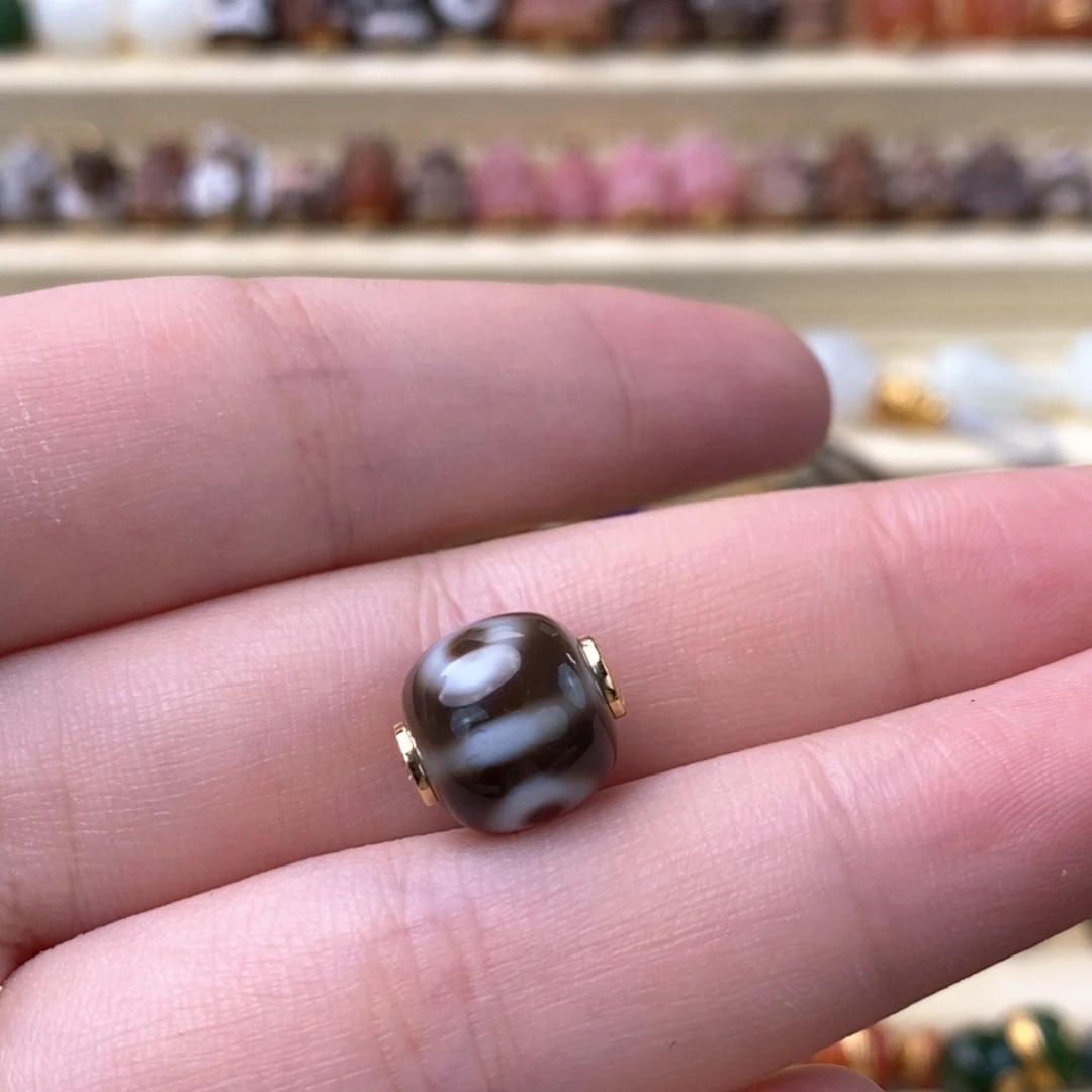 玛瑙/玉髓18K金镶嵌颈饰