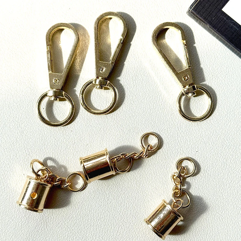 金色皇冠帽貂尾挂件银色饰品制作辅料钻帽钥匙扣水貂尾巴皮草镶钻